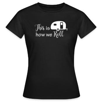 Comment nous sommes sur la route - T-shirt Femme - noir - Devant - AI Model Female 172 dark (172cm)