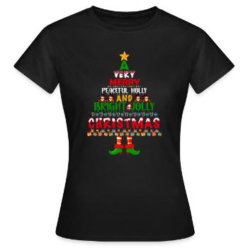 Arbre de Noël laid Noël laid - T-shirt Femme - noir - Devant - AI Model Female 172 dark (172cm)