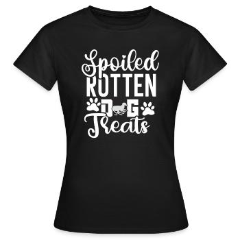 Verwöhnte verdorbene Hundeleckerlis - Frauen T-Shirt - Schwarz - Vorne - AI Model Female 172 dark (172cm)