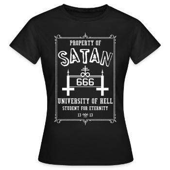Propriété de Satan - T-shirt Femme - noir - Devant - AI Model Female 172 dark (172cm)