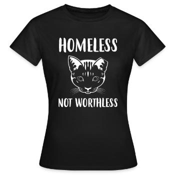 Homeless TNR Neuter Release Feral Cat - Women's T-Shirt - black - Front - AI Model Female 172 dark (172cm)