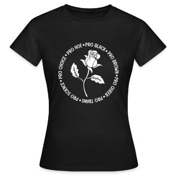 Pro Choice Pro Pro Schwarz Pro Queen Feminist - Frauen T-Shirt - Schwarz - Vorne - AI Model Female 172 dark (172cm)