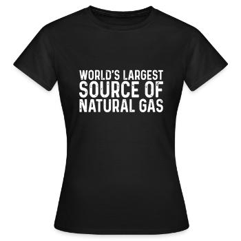 World's Largest Source Of Natural Gas - Women's T-Shirt - black - Front - AI Model Female 172 dark (172cm)