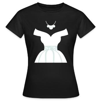 Wedding Dresses Bridal Showers Cute Graphic Funny - Women's T-Shirt - black - Front - AI Model Female 172 dark (172cm)