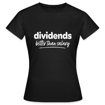 Indépendance financière Marché boursier I Salaire - T-shirt Femme - noir - Devant - AI Model Female 172 dark (172cm)