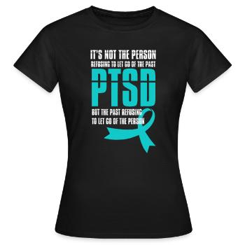 PTBS-Bewusstseinsmonat Loslassen Sie Veteranen unterstützen - Frauen T-Shirt - Schwarz - Vorne - AI Model Female 172 dark (172cm)