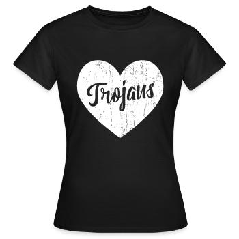 Trojans School Sports Fan Team Spirit Mascot - Women's T-Shirt - black - Front - AI Model Female 172 dark (172cm)