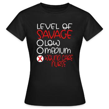 Infirmière en soins des plaies drôle - T-shirt Femme - noir - Devant - AI Model Female 172 dark (172cm)