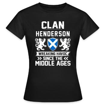 Clan HENDERSON schottische familie schottland - Frauen T-Shirt - Schwarz - Vorne - AI Model Female 172 dark (172cm)