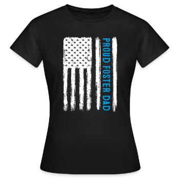 Stolzer Pflegevater Elternteil Familie Adoptionstag Männer - Frauen T-Shirt - Schwarz - Vorne - AI Model Female 172 dark (172cm)