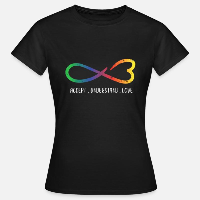 Autism Infinity Accept Understand Awareness - Women's T-Shirt - black