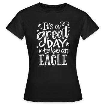 Eagles School Sports Fan Team Spirit Great Day - Women's T-Shirt - black - Front - AI Model Female 172 dark (172cm)