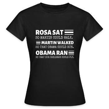 Histoire des Noirs Leaders noirs influents - T-shirt Femme - noir - Devant - AI Model Female 172 dark (172cm)