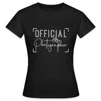 Photographe officiel Photographie événementielle - T-shirt Femme - noir - Devant - AI Model Female 172 dark (172cm)