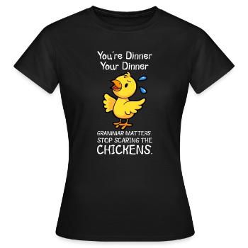 Englischlehrer Grammatik Polizei Grammatiker - Frauen T-Shirt - Schwarz - Vorne - AI Model Female 172 dark (172cm)