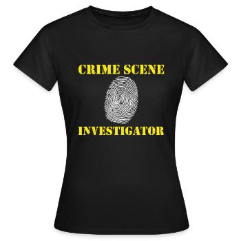 Enquêteur sur les scènes de crime Détective dactyloscopique - T-shirt Femme - noir - Devant - AI Model Female 172 dark (172cm)