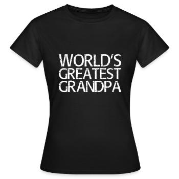 Le plus grand grand-père du monde - Fête des pères - T-shirt Femme - noir - Devant - AI Model Female 172 dark (172cm)