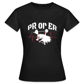 PR Ou Er Haltérophilie Musculation Fitness Gym - T-shirt Femme - noir - Devant - AI Model Female 172 dark (172cm)