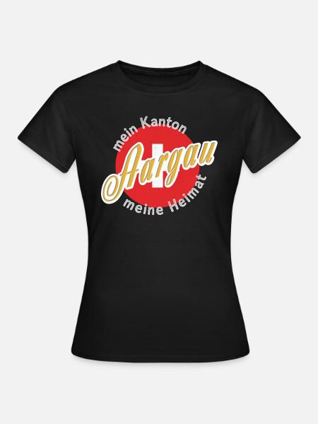 Meine Heimat Aargau Geschenk - Frauen T-Shirt - Schwarz