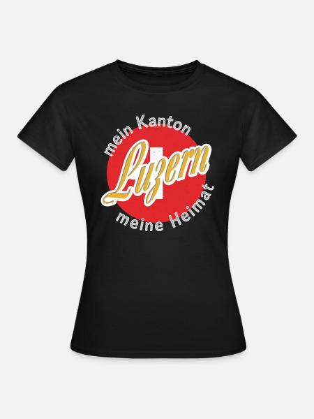 Meine Heimat Luzern Geschenk - Frauen T-Shirt - Schwarz