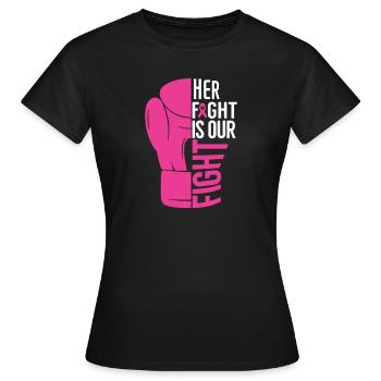 Your fight is our fight - Women's T-Shirt - black - Front - AI Model Female 172 dark (172cm)