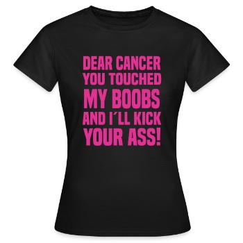 Cher Cancer Tu as touché mes seins Cancer En disant - T-shirt Femme - noir - Devant - AI Model Female 172 dark (172cm)