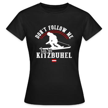 Station de ski de Kitzbühel Alpes autrichiennes Souvenir - T-shirt Femme - noir - Devant - AI Model Female 172 dark (172cm)