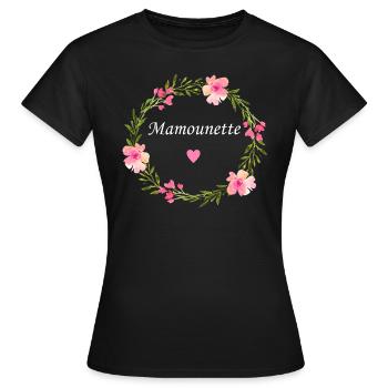 Mamounette - T-shirt Femme - noir - Devant - AI Model Female 172 dark (172cm)