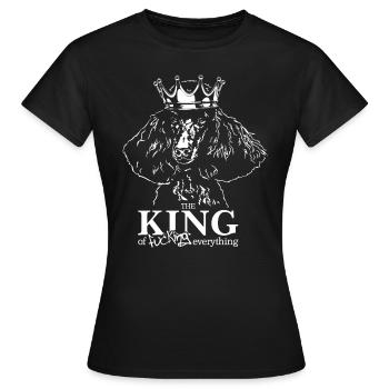 Pudel King Hundespruch Großpudel Königspudel Hunde - Frauen T-Shirt - Schwarz - Vorne - AI Model Female 172 dark (172cm)