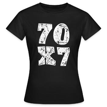 Vergebung 70 mal 7 mal Offenbarung Bibel - Frauen T-Shirt - Schwarz - Vorne - AI Model Female 172 dark (172cm)
