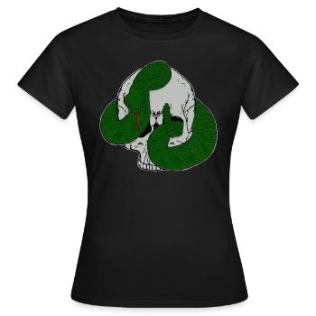 Crâne de serpent Ratel - T-shirt Femme - noir - Devant - AI Model Female 172 dark (172cm)