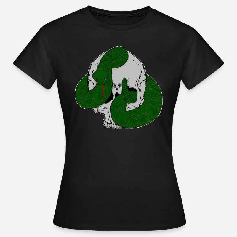 Ratel snake skull - Women's T-Shirt - black
