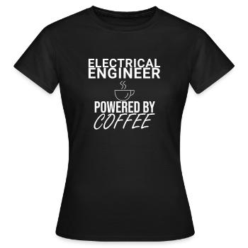 "Electrical Engineer Coffee | Electrical Engineering" - Women's T-Shirt - black - Front - AI Model Female 172 dark (172cm)