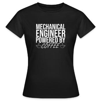 « Ingénieur mécanicien Café | Génie mécanique » - T-shirt Femme - noir - Devant - AI Model Female 172 dark (172cm)