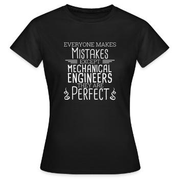 « Ingénieur en mécanique perfect | Génie mécanique » - T-shirt Femme - noir - Devant - AI Model Female 172 dark (172cm)