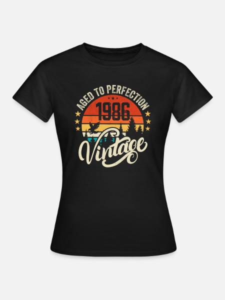1986 Vintage - Geburtstagsgeschenk 1986 Retro 1986 - Frauen T-Shirt - Schwarz