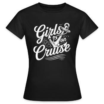 Girls on cruise | Bachelor Party Maritime & Anchor Look - Women's T-Shirt - black - Front - AI Model Female 172 dark (172cm)