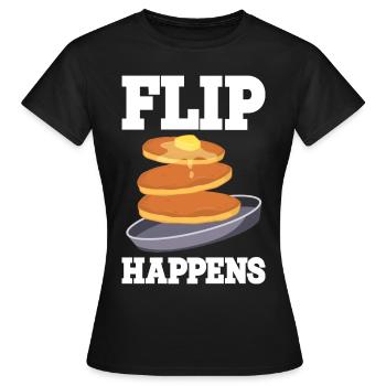 Pfannkuchen - Frauen T-Shirt - Schwarz - Vorne - AI Model Female 172 dark (172cm)
