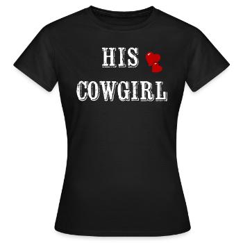 Dictons drôles, Cowboy, Saint-Valentin, amour, amour - T-shirt Femme - noir - Devant - AI Model Female 172 dark (172cm)