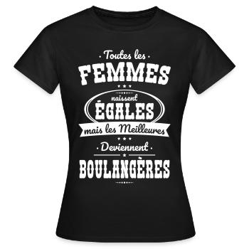 Femmes égales meilleures deviennent boulangères - T-shirt Femme - noir - Devant - AI Model Female 172 dark (172cm)