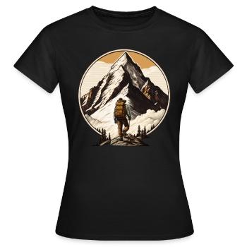 Alpiniste - T-shirt Femme - noir - Devant - AI Model Female 172 dark (172cm)