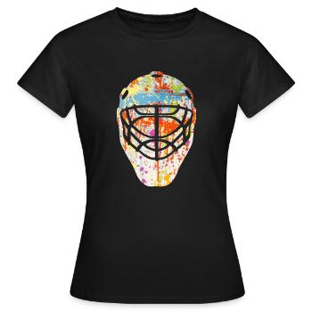 Masque de hockey T-shirt - T-shirt Femme - noir - Devant - AI Model Female 172 dark (172cm)