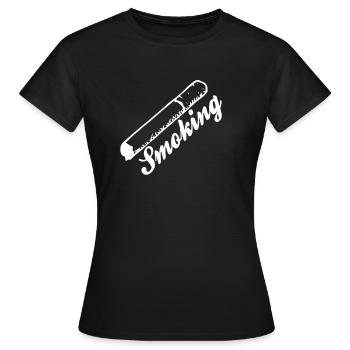 T-shirt fumeur - T-shirt Femme - noir - Devant - AI Model Female 172 dark (172cm)