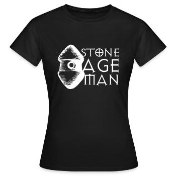 Steinzeit Mann T-Shirt & Geschenkidee - Frauen T-Shirt - Schwarz - Vorne - AI Model Female 172 dark (172cm)