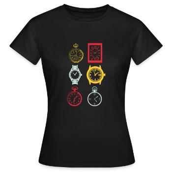 Watches - Women's T-Shirt - black - Front - AI Model Female 172 dark (172cm)