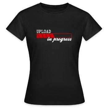 Upload In Progress - Women's T-Shirt - black - Front - AI Model Female 172 dark (172cm)