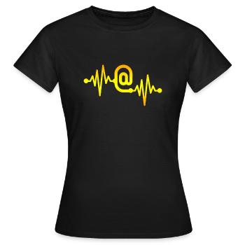 Social media - Women's T-Shirt - black - Front - AI Model Female 172 dark (172cm)