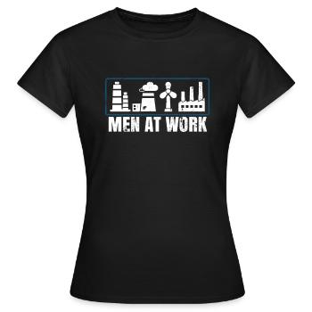 Employé de centrale - T-shirt Femme - noir - Devant - AI Model Female 172 dark (172cm)