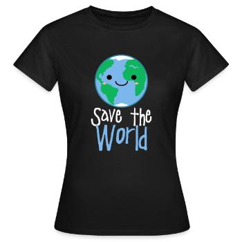 environmental Protection - Women's T-Shirt - black - Front - AI Model Female 172 dark (172cm)