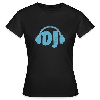 DJ - Frauen T-Shirt - Schwarz - Vorne - AI Model Female 172 dark (172cm)
